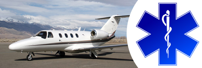 Medical charter aircraft prepared for an air ambulance flight to or from Baltimore
